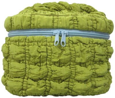 EJA Kosemtiktasche mit Griff lime gelb gesteppt...