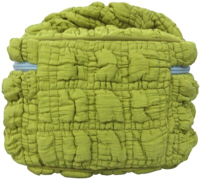 EJA Kosemtiktasche mit Griff lime gelb gesteppt...