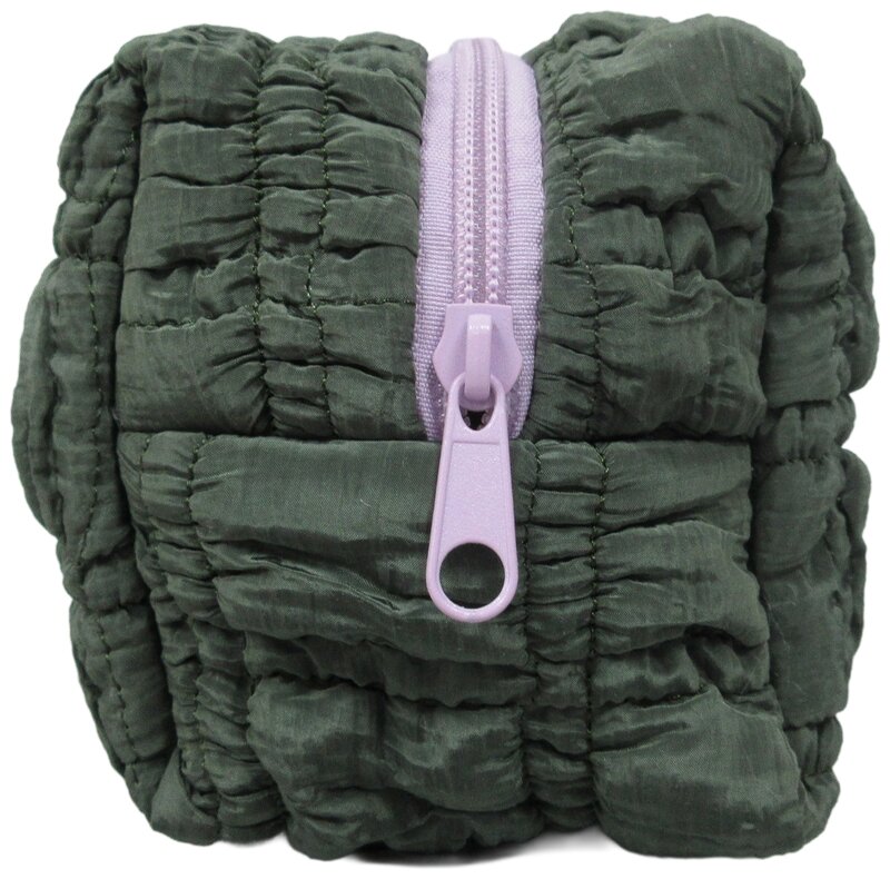 EJA Kosemtiktasche dunkelgrün gesteppt klein ca. 18x9x10cm