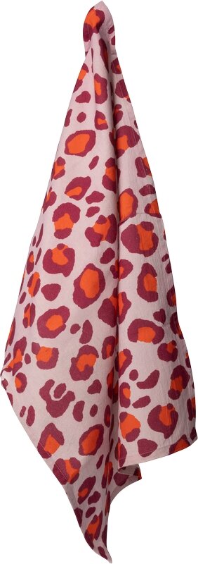 EJA Geschirrtuch Leopardenmuster lila rot ca. 50x70cm