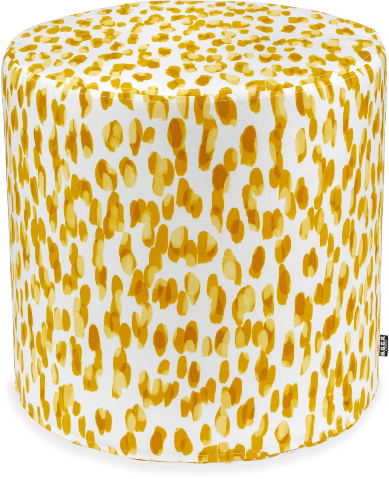 H.O.C.K. Sally Outdoor Hocker Pouf rund ø45x45cm col. 235 gelb sunny Leopardenmuster