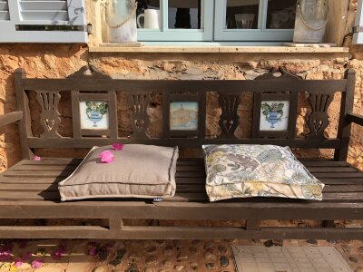 H.O.C.K. Eliza-Bouquet Outdoor Hocker Pouf rund...