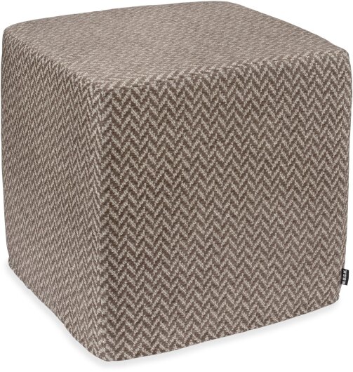 H.O.C.K. Zircono Hocker Cube eckig 45x45x45cm taupe Zickzack