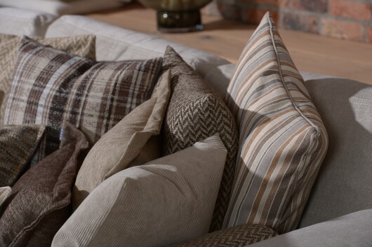 H.O.C.K. Zircono Hocker Cube eckig 45x45x45cm taupe Zickzack