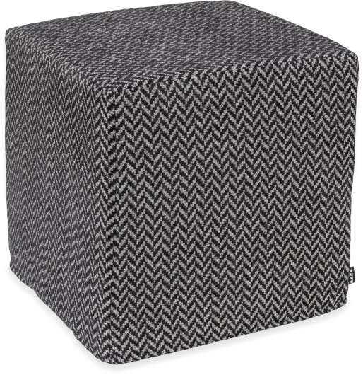 H.O.C.K. Zircono Hocker Cube eckig 45x45x45cm schwarz Zickzack