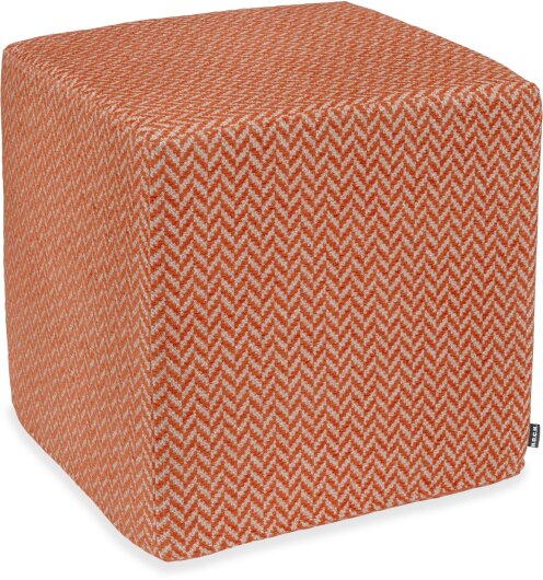 H.O.C.K. Zircono Hocker Cube eckig 45x45x45cm orange Zickzack
