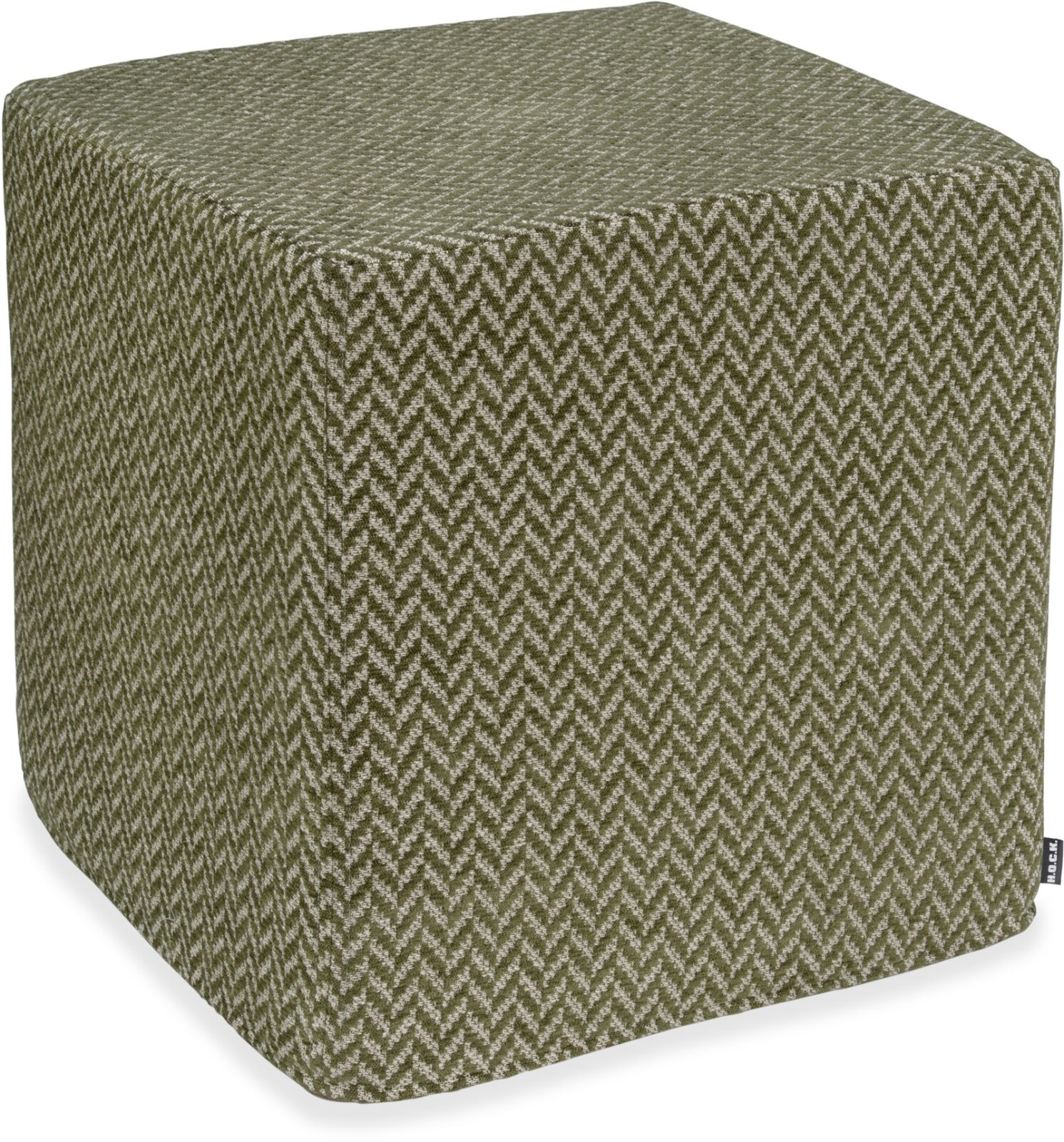 H.O.C.K. Zircono Hocker Cube eckig 45x45x45cm grün col. 15 Zickzack