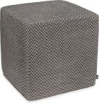 H.O.C.K. Zircono Hocker Cube eckig 45x45x45cm grau Zickzack