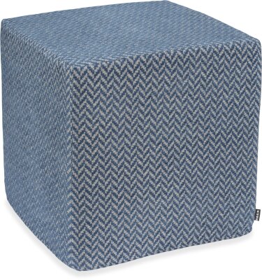 H.O.C.K. Zircono Hocker Cube eckig 45x45x45cm blau Zickzack