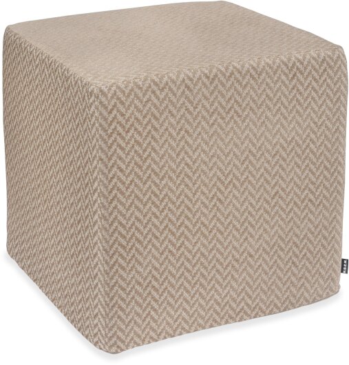 H.O.C.K. Zircono Hocker Cube eckig 45x45x45cm beige Zickzack