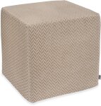 H.O.C.K. Zircono Hocker Cube eckig 45x45x45cm beige Zickzack