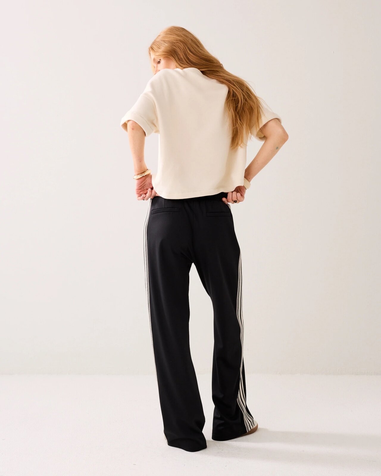 N.Y.A. | Summum Hose Trackpants weites Bein schwarz L