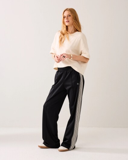N.Y.A. | Summum Hose Trackpants weites Bein schwarz L