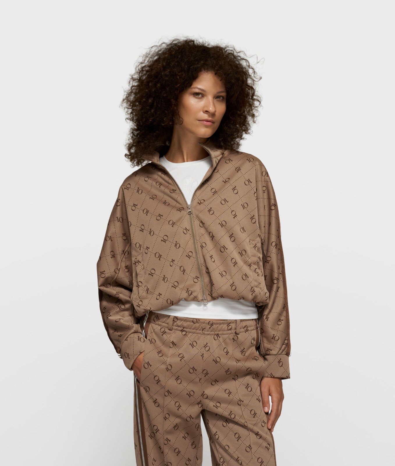 N.Y.A. | 10Days Sweatshirtjacke Track Jacket Trainigsweste dunkelbraun M