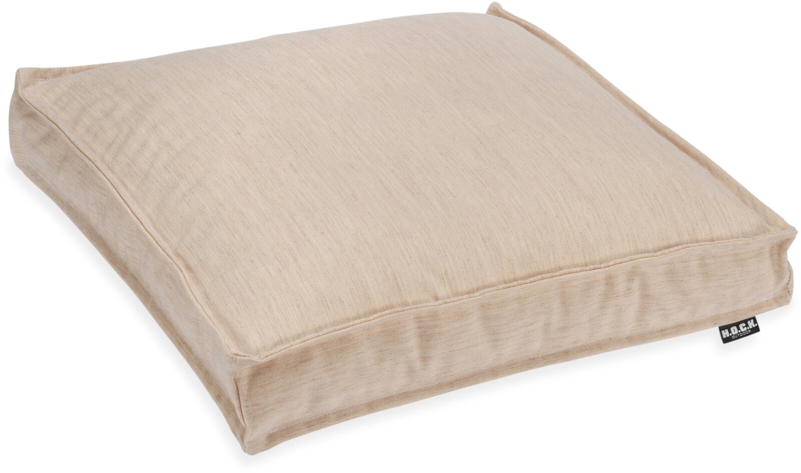 H.O.C.K. Lino-Leinen Outdoor Sitzkissen 40x40x5cm melange sand