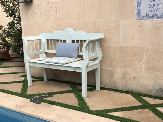 H.O.C.K. Lino-Leinen Outdoor Sitzkissen 50x50x5cm melange stone grau