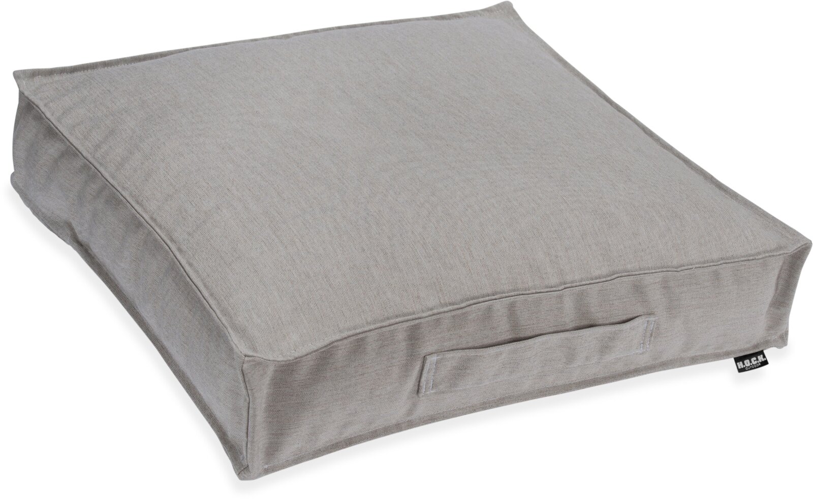H.O.C.K. Lino-Leinen Outdoor Matratzenkissen 50x50x10cm melange stone grau