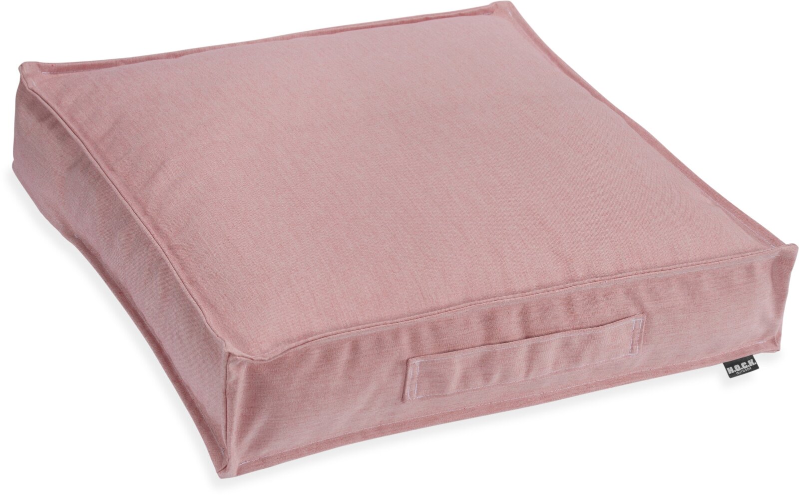 H.O.C.K. Lino-Leinen Outdoor Matratzenkissen 50x50x10cm melange berry