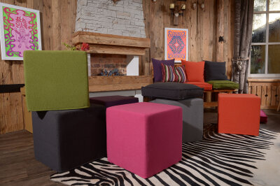 H.O.C.K. Livigno Cube / Sitzwürfel 45x45x45cm caramel 101