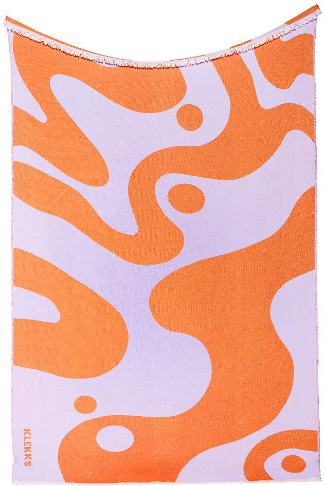 KLEKKS Baumwolldecke "GRAFIC" orange flieder140x200cm