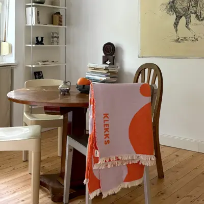 KLEKKS Baumwolldecke "GRAFIC" orange...