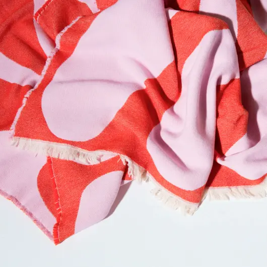 KLEKKS Baumwolldecke "SUN" rosa rot140x200cm