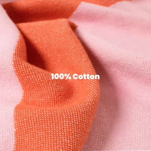 KLEKKS Baumwolldecke "SUN" rosa rot140x200cm