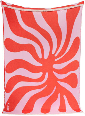 KLEKKS Baumwolldecke "SUN" rosa rot140x200cm
