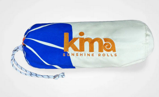 KIMA Strandhandtuch "Flower Bleu" XXL 180x110cm Mikrofaser