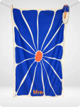 KIMA Strandhandtuch "Flower Bleu" XXL 180x110cm...