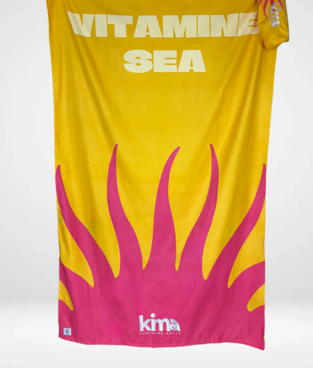 KIMA Strandhandtuch "Vitamine Sea" XXL 180x110cm Mikrofaser