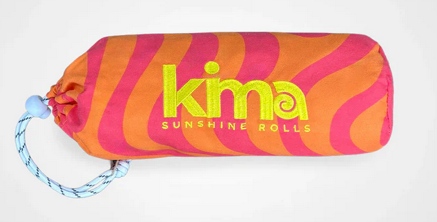 KIMA Strandhandtuch "Wavy Bonbon" XXL 180x110cm Mikrofaser