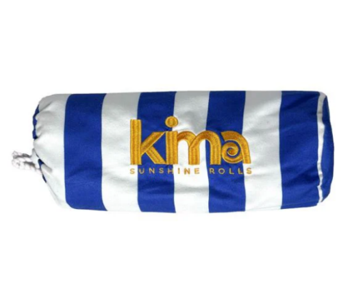 KIMA Strandhandtuch "Stripe" blau weiß XXL 180x110cm Mikrofaser gestreift