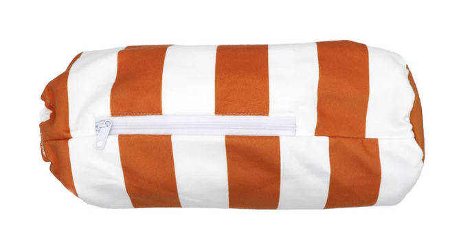 KIMA Strandhandtuch "Stripe" terracotta weiß XXL 180x110cm Mikrofaser gestreift