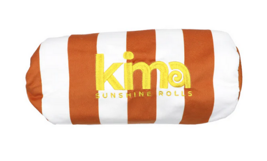 KIMA Strandhandtuch "Stripe" terracotta weiß XXL 180x110cm Mikrofaser gestreift