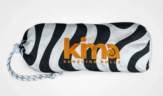 KIMA Strandhandtuch "Zebra" XXL 180x110cm Mikrofaser schwarz-weiß