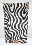 KIMA Strandhandtuch "Zebra" XXL 180x110cm...