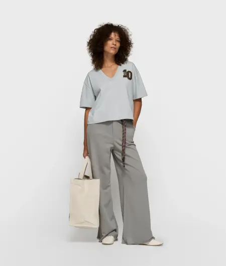 N.Y.A. | 10Days Canvas Shopper große Tasche "SMILE LOVE" ecru mit Schrift