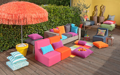 H.O.C.K. CHAIRY-FOAM Indoor/Outdoor Caribe navy ca....