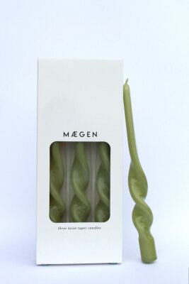 Maegen Stabkerzen 3er Pack groß Twist pastell grün