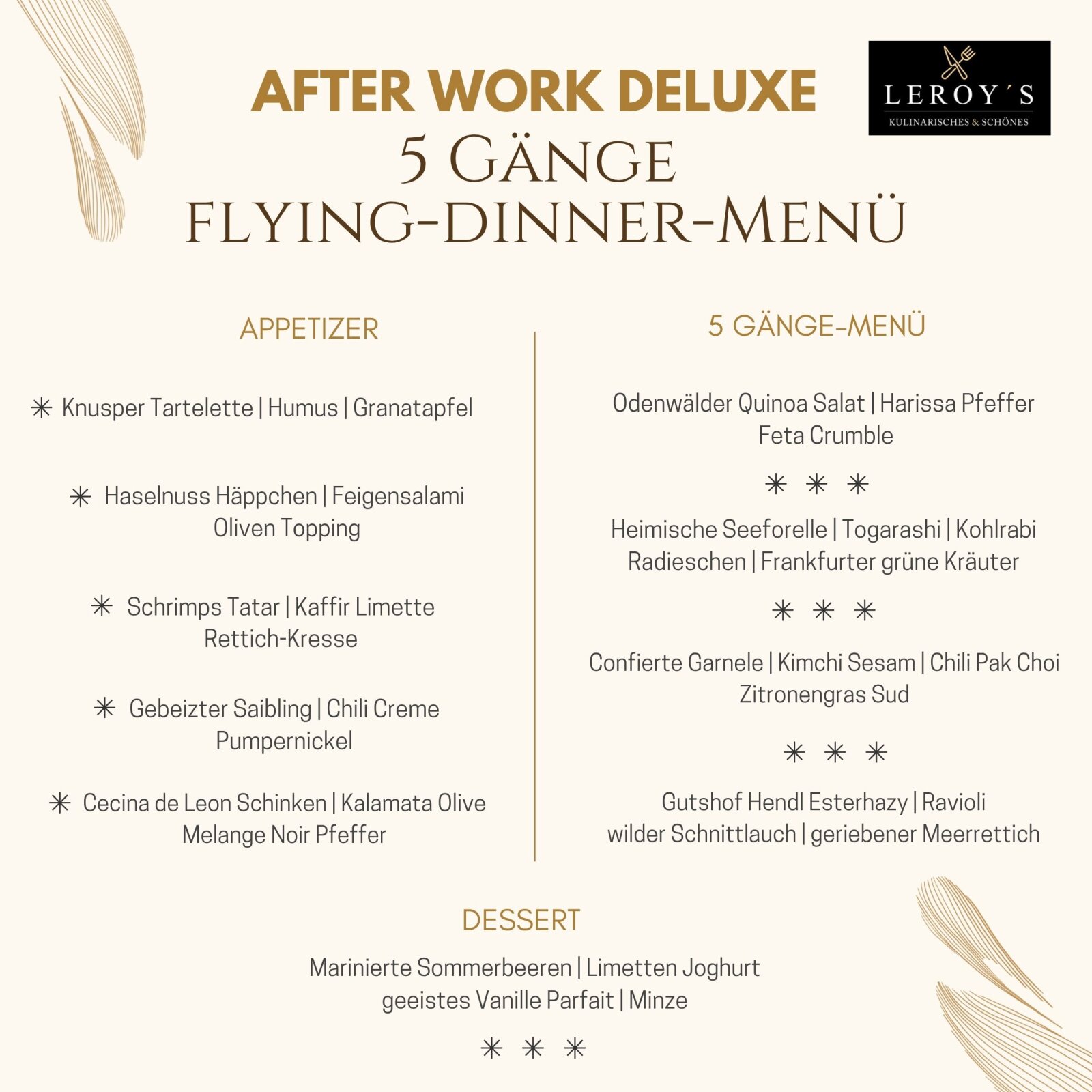 H.O.C.K. Conceptstore TICKET | AFTER WORK DELUXE 06.08.2026 by LEROY`S