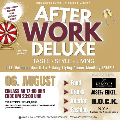H.O.C.K. Conceptstore TICKET | AFTER WORK DELUXE 06.08.2026 by LEROY`S