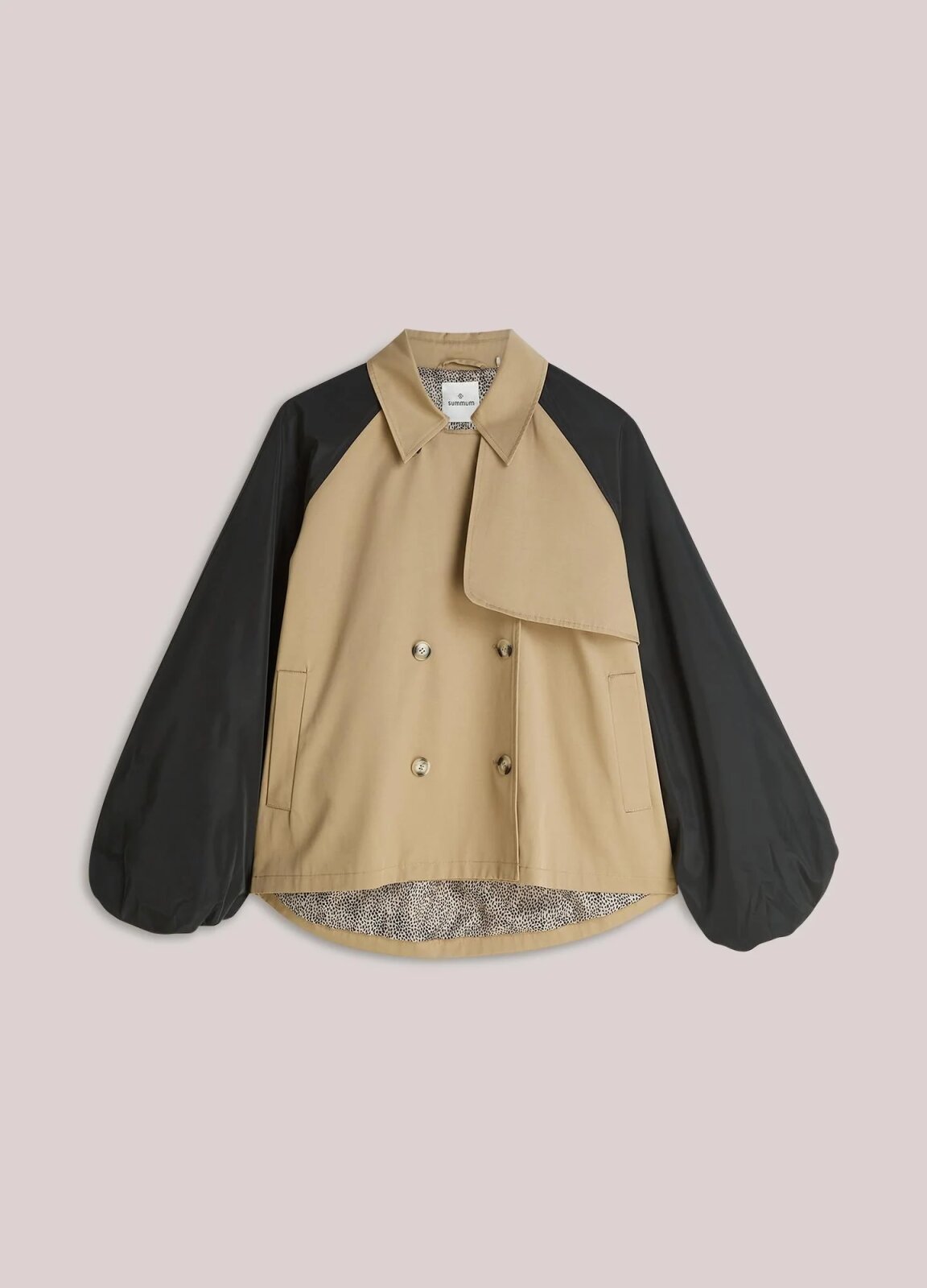 N.Y.A. | Summum Oversized Trenchcode Kontrast beige