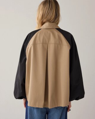 N.Y.A. | Summum Oversized Trenchcode Kontrast beige L