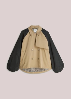 N.Y.A. | Summum Oversized Trenchcode Kontrast beige M