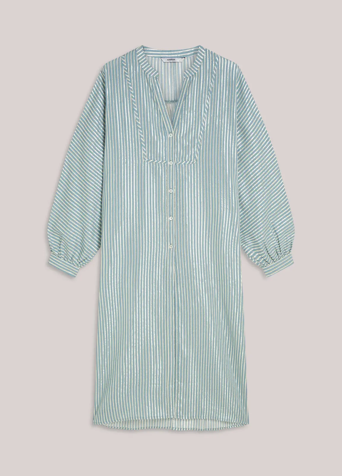 N.Y.A. | Summum Shirtkleid Sommerkleid gestreift blau M