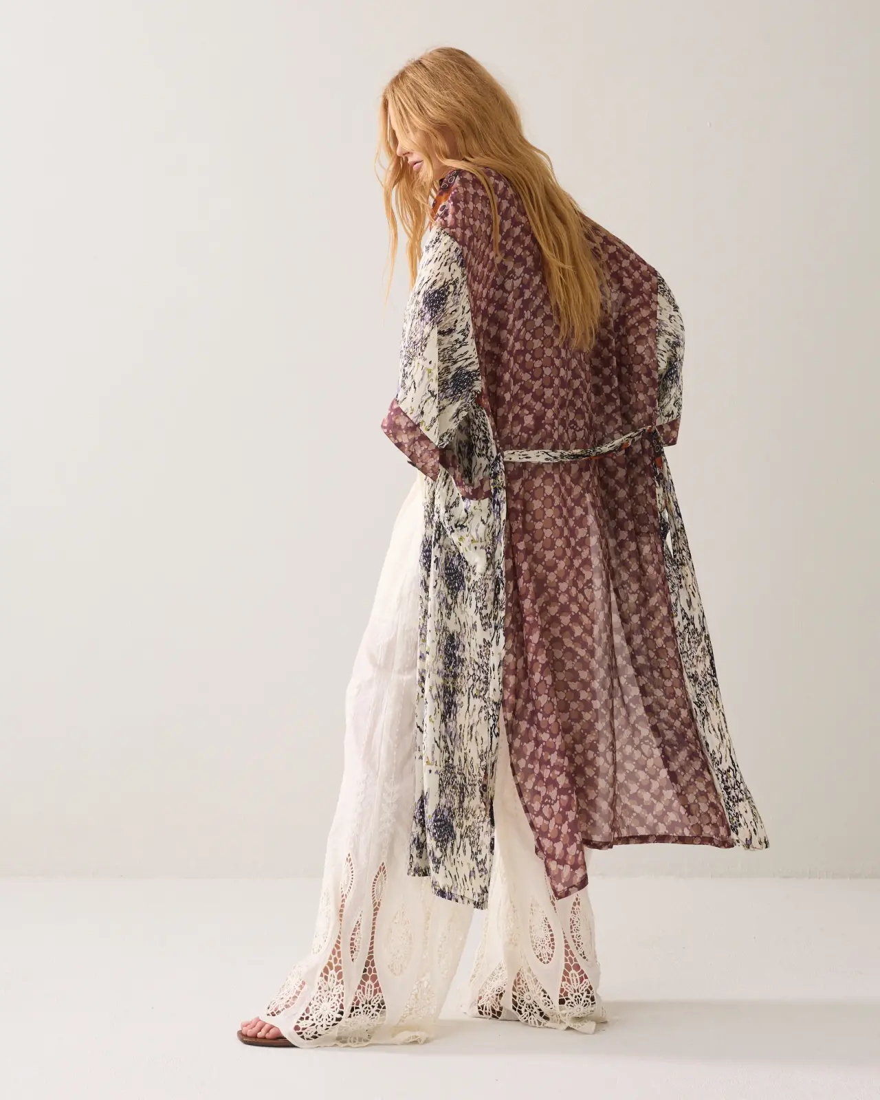 N.Y.A. | Summum Kimono-Kleid Print-Mix boho M
