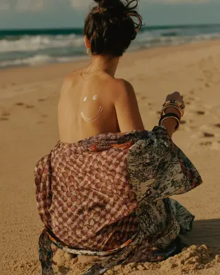 N.Y.A. | Summum Kimono-Kleid Print-Mix boho M