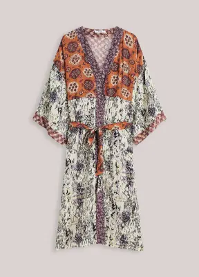 N.Y.A. | Summum Kimono-Kleid Print-Mix boho M