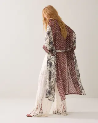 N.Y.A. | Summum Kimono-Kleid Print-Mix boho S